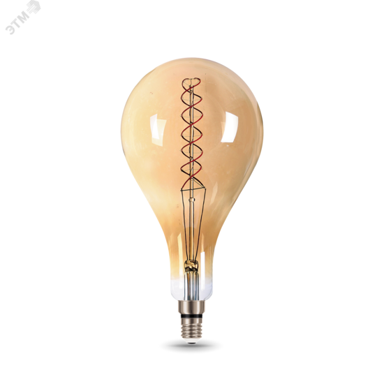 Фото №2 Лампа светодиодная LED 8 Вт 620 Лм 2400К теплая Е27 А160 golden flexible Filament Gauss (150802008)