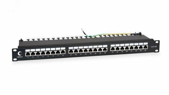 Фото №2 Патч-панель PL-24-Cat.5e-SH-Dual IDC 19'(1U), 24 порта RJ-45 полностью экранированная, категория 5e, Dual IDC (PL-24-Cat.5e-SH-Dual)