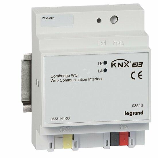 Фото №2 KNX. Интерфейс IP/KNX. DIN 4 модуля. (003543)