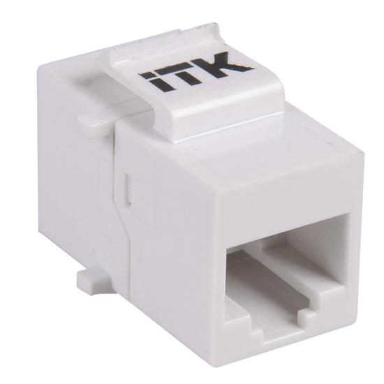 Фото №2 Адаптер проходной ITK IDC Dual-IDC Dual категория 5е UTP тип Keystone Jack белый (CS7-1C5EU)
