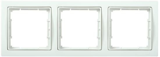 Фото №2 РУ-3-ББ Рамка трехместная квадратная BOLERO Q1 белый IEK (EMB32-K01-Q1)