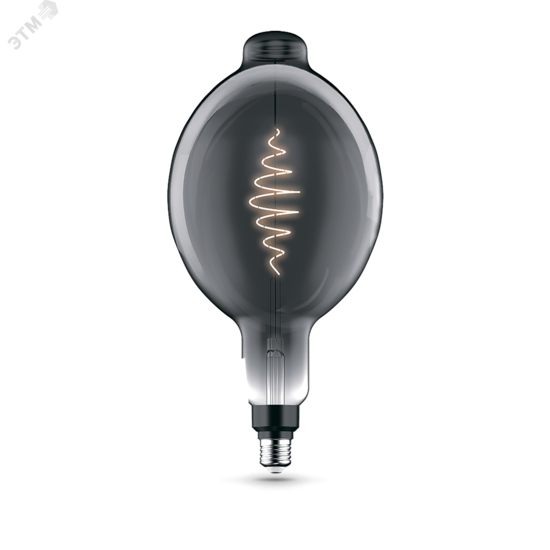 Фото №2 Лампа светодиодная LED 8.5 Вт 165 Лм 1800К теплая Е27 BT180 gray flexible Filament Gauss (152802005)