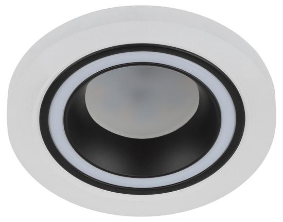 Фото №4 Встраиваемый светильник декоративный DK90 WH/BK MR16/GU5.3 белый/черный ЭРА (Б0054359)