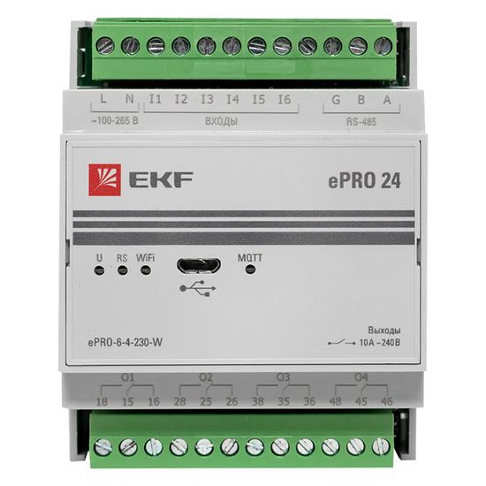 Фото №3 Модуль базовый ePRO удаленного управления 6вх\4вых 230В WiFi EKF PROxima (ePRO-6-4-230-W)