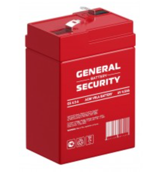 Фото №2 Аккумулятор GS 6В 4,5Ач (GS4.5-6 GENERAL SECURITY)