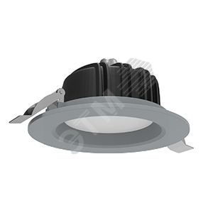 Фото №2 Светильник светодиодный ВАРТОН Downlight круглый встраиваемый 230*84 40W 4000K IP54 RAL7045 серый   матовый (V1-R0-H0084-10000-4404040)