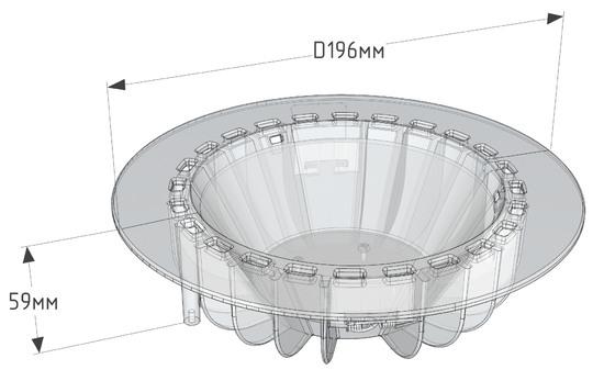 Фото №3 Светильник светодиодный ДВО-33Вт, IP20, 5000К, 3400Лм, молочн., Downlight  АТ-ДВО (АТ-ДВО-01-33)