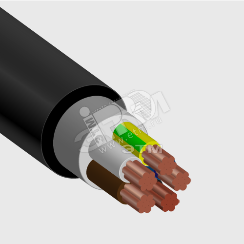 Фото №2 Кабель силовой ВВГнг(А)-LS 5х35 (N, PE) -0.66 многопроволочный