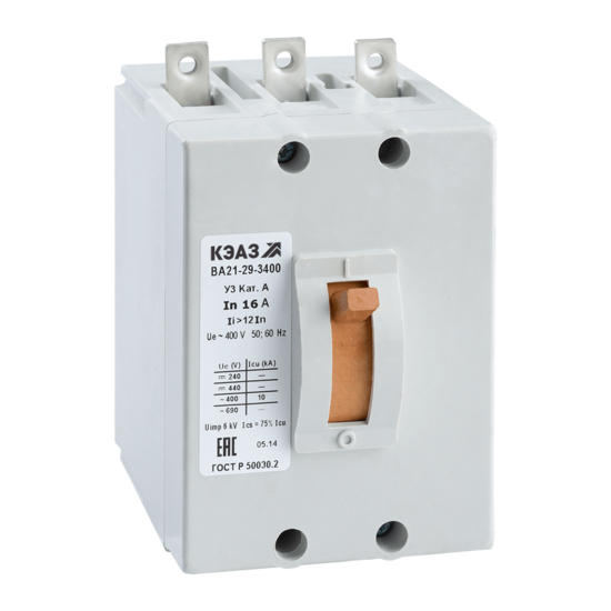 Фото №2 Выключатель автоматический ВА21-29-340010-2А-6Iн-380AC-У3 (100180)