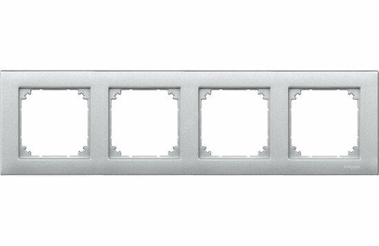 Фото №2 M-Plan Рамка 4 поста алюминий
