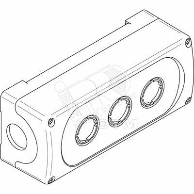 Фото №2 Корпус кнопочного поста MEP3-0 пластиковый 3 места (1SFA611813R1000)
