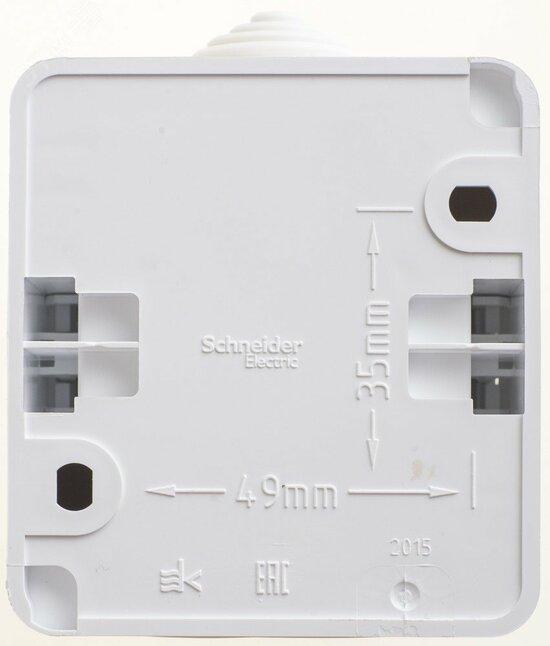 Фото №4 ЭТЮД Выключатель одноклавишный наружный IP44 белый (BA10-041B)
