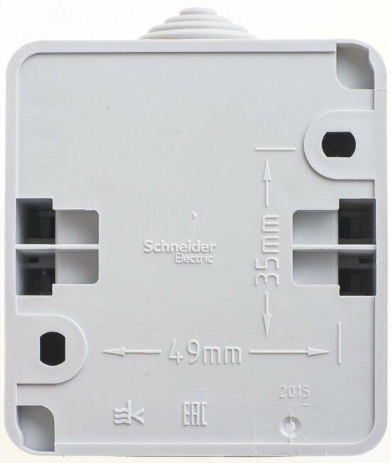 Фото №3 ЭТЮД Выключатель одноклавишный наружный IP44 серый (BA10-041C)