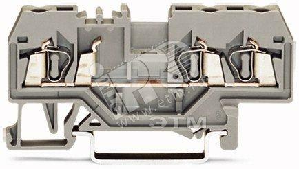 Фото №2 Клемма серая трехполюсная (Уп=100шт.) (280-681)
