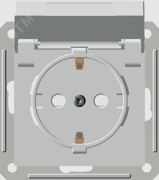 Фото №4 W59 Розетка скрытая с заземлением с крышкой IP44 белая (RS16-152B-18)