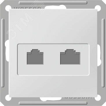 Фото №4 W59 Розетка двойная компьютер+телефон категория 5е в рамку сосна (RSI-251TK5E-7-86)