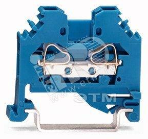 Фото №2 Клемма WAGO 0.08-4мм2 2хпр.д/монт.шиныTS35(1уп=100 (281-104)