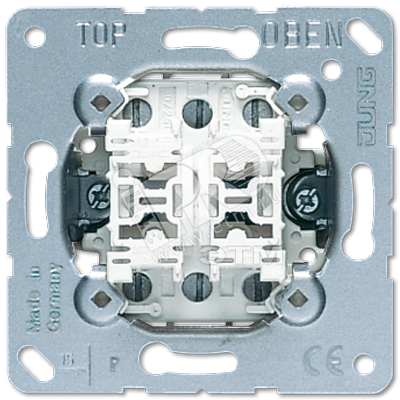 Фото №2 Переключатель 2-клавишный (проходной). Механизм. 10A 250V (509U)