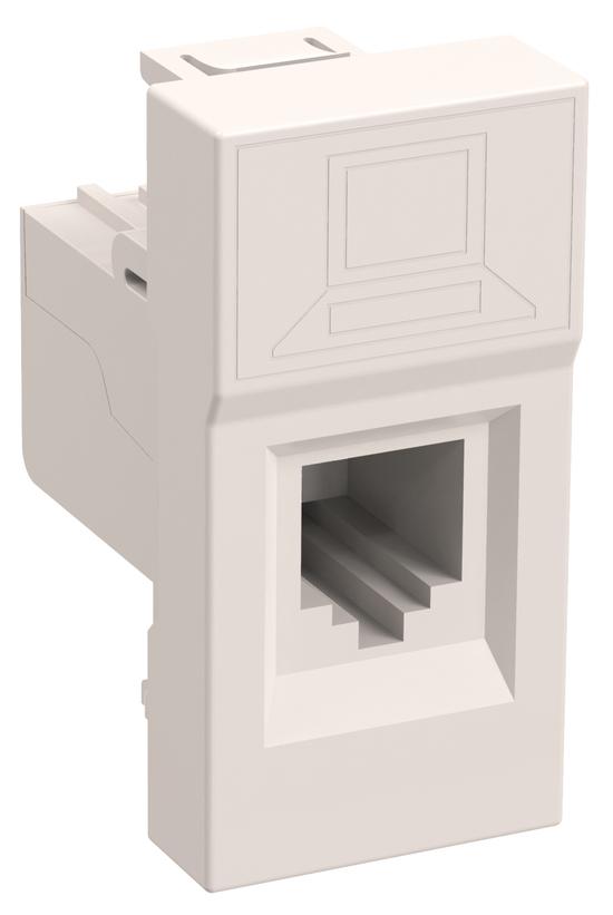 Фото №2 Розетка компьютерная RJ45 UTP категория 5e 1 модуль (CKK-40D-RI1-K01)