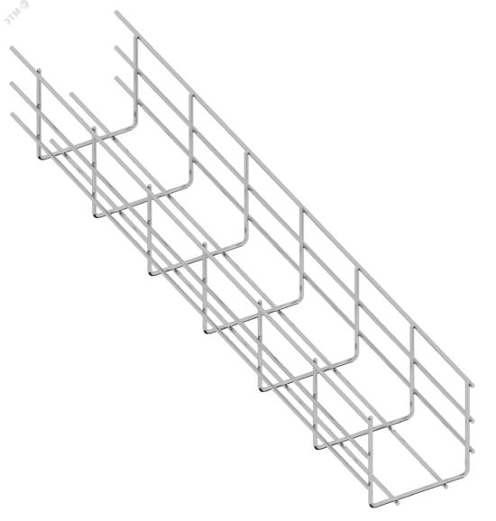 Фото №2 Лоток проволочный 100х105 L=3,0м S=5,0мм оцинк./полимер. (RT.1010.3050.ZNRAL7032)