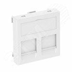 Фото №2 Корпус компьютерной розетки Modul45 тип B (прямой) 45x45 мм (серебристый) (DTG-2B AL1)