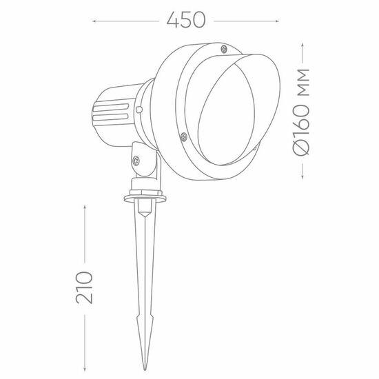 Фото №5 Светильник светодиодный тротуарный ДТУ-12w 2700К IP65 (SP2706)