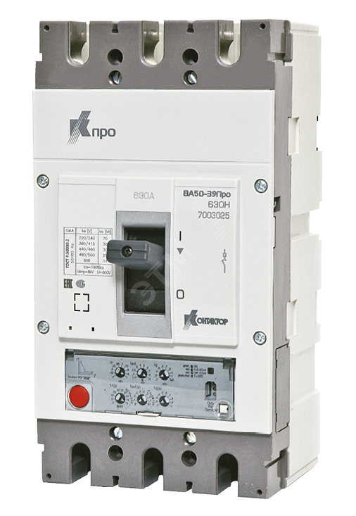 Фото №2 Выключатель автоматический ВА50-39Про 3п S2 500А 70кА (7003019)