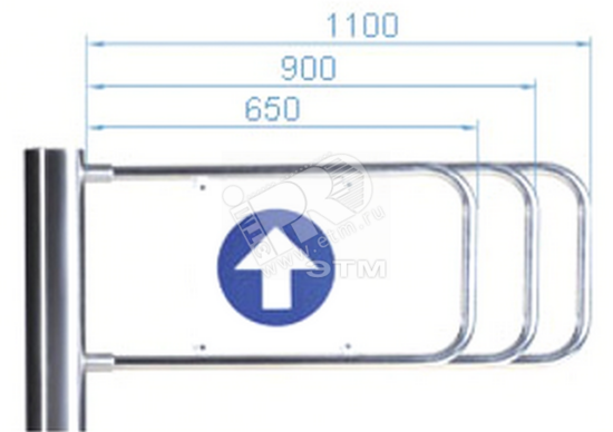 Фото №2 Створка PERCo-ASG-900 для калитки без привода     PERCo-WHD-05 (PERCo-ASG-900)