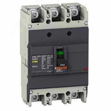 Фото №7 Выключатель автоматический трехполюсный EZC250 36 KA/415В 3Т 100 A (EZC250H3100)