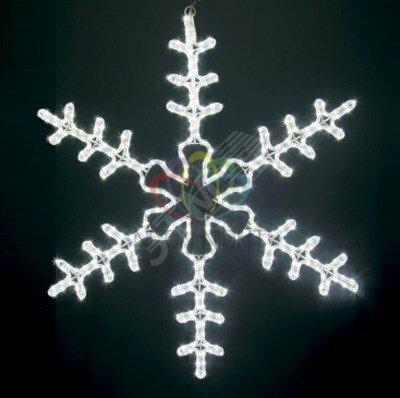 Фото №2 Фигура профессиональная световая Большая Снежинка белый 95х95см (501-333)