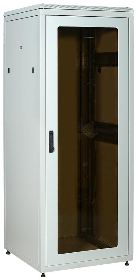 Фото №2 Шкаф сетевой 19' LINEA N 47U 800х800мм стеклянная передняя дверь задняя металлическая серый (LN35-47U88-GM)