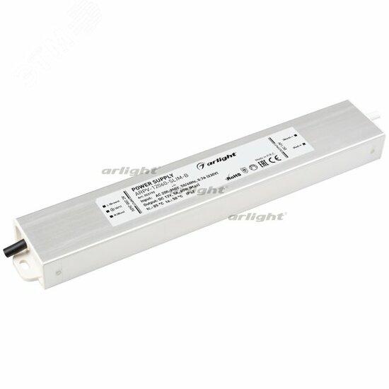 Фото №2 Блок питания ARPV-12060-SLIM-B (12V, 5.0A, 60W) (ARL, IP67 Металл, 3 года) (022192)