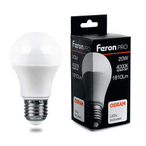 фото Лампа светодиодная LED 20вт Е27 белый Feron.PRO