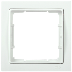 фото РУ-1-ББ Рамка одноместная квадратная BOLERO Q1 белый IEK (EMB12-K01-Q1)