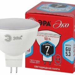 фото Лампа светодиодная ECO LED MR16-7W-840-GU5.3 (диод, софит, 7Вт, нейтр, GU5.3) ЭРА (10/100/4000) ЭРА (Б0040875)