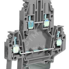 фото Клемма проходная 4 кв.мм. 2 уровня винт DBC.4/GR (ZDB400GR)