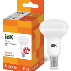 фото Лампа светодиодная LED рефлекторная 5вт E14 R50 тепло-белый ECO (LLE-R50-5-230-30-E14)