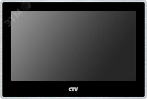 фото Монитор цветного видеодомофона формата AHD с IPS экраном 7'', Hands free, встроенный детектор движения на 4 канала, технология Touch Screen для управления параметрами монитора (CTV-M4704AHD B (черный))