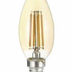 фото Лампа сетодиодная декоративная LED 6w E14 3000K свеча золотая филамент 230/50 Jazzway (5020634)