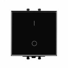 фото Выключатель двухполюсный одноклавишный модульный, ''Avanti'', ''Черный квадрат'', 2 модуля (4402222)
