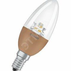 фото Лампа светодиодная LED SUPERSTAR B40 6W (замена40Вт), теплый белый свет, прозрачная колба, E14, диммируемая, золотой корпус Osram (4052899947788)