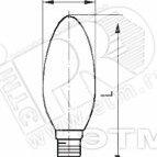 фото Лампа накаливания декоративная ДС 230-240-60 Е14/25 (4033)