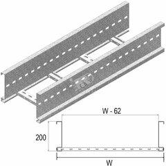 фото Кабельный лоток лестничного типа серии WIDE SPAN (KLW300)