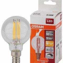 фото Лампа светодиодная LED 5Вт E14 CLB60D тепло-бел, Filament диммируемая,прозр.шар OSRAM (4058075230415)