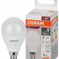 фото Лампа светодиодная LED 10 Вт E14 6500К 800Лм шарик 220 В (замена 75Вт) OSRAM (4058075579774)