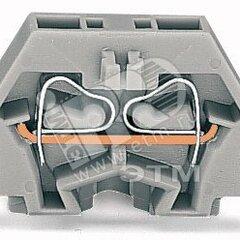 фото Клемма WAGO 2х1.5мм серая д/бок.монтажа 1уп=50шт. (260-301)