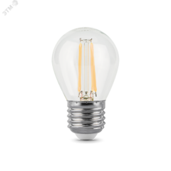 фото Лампа светодиодная LED 7 Вт 580 Лм 4100К белая Е27 Шар Filament Gauss