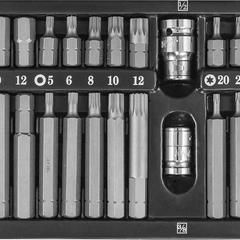 фото Набор вставок-бит 10 мм DR с переходниками, 40 предметов (S29H4140S)