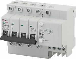фото Автоматический выключатель дифференциального тока Pro NO-902-148 АВДТ2 (AC) C63 30mA 6кА 3P+N ЭРА