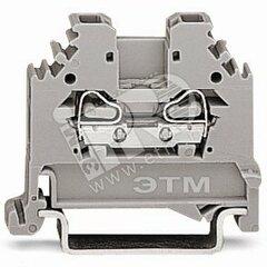 фото Клемма 2-проводная с боковым подключением серая 280-101 (280-101)